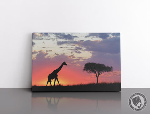 Cuadro Decorativo D002 - Jirafa al Atardecer